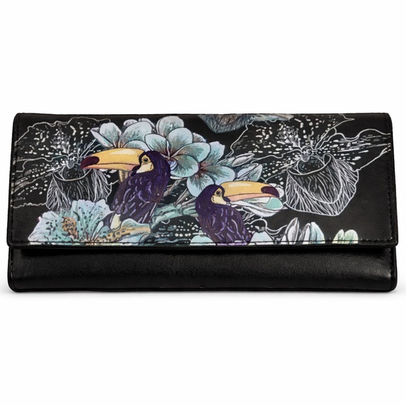 CityLife Handbags - CCity Life Toucan Black Tropical Print Wallet NEW WITH TAGS 4" by 7 3/4".